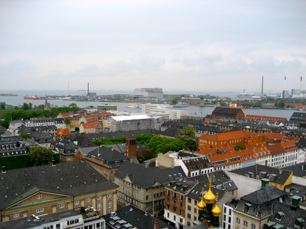 Udsigten fra tårnet på Marmorkirken, Frederiks Kirke