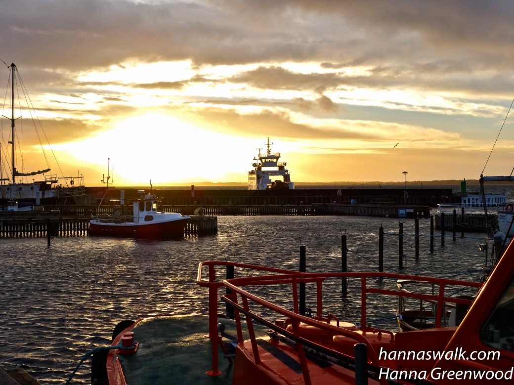 Isefjord Hundested i solnedgang