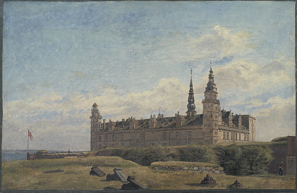 Constantin Hansen (1804-1880), Slottet Kronborg, 1834. SMK